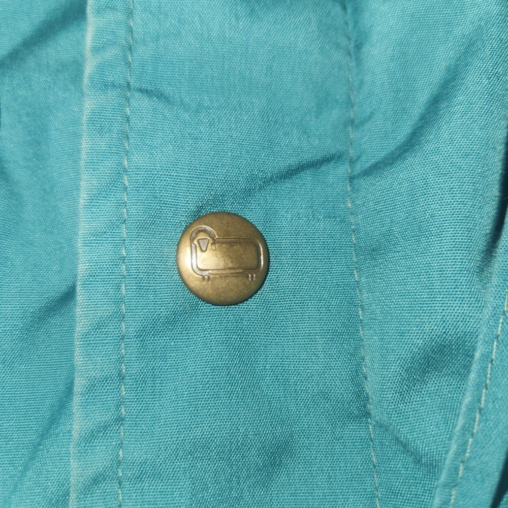 Vintage Woolrich Woman Green Field Jacket Wool Lined Barn Coat Size M - Picture 3 of 13